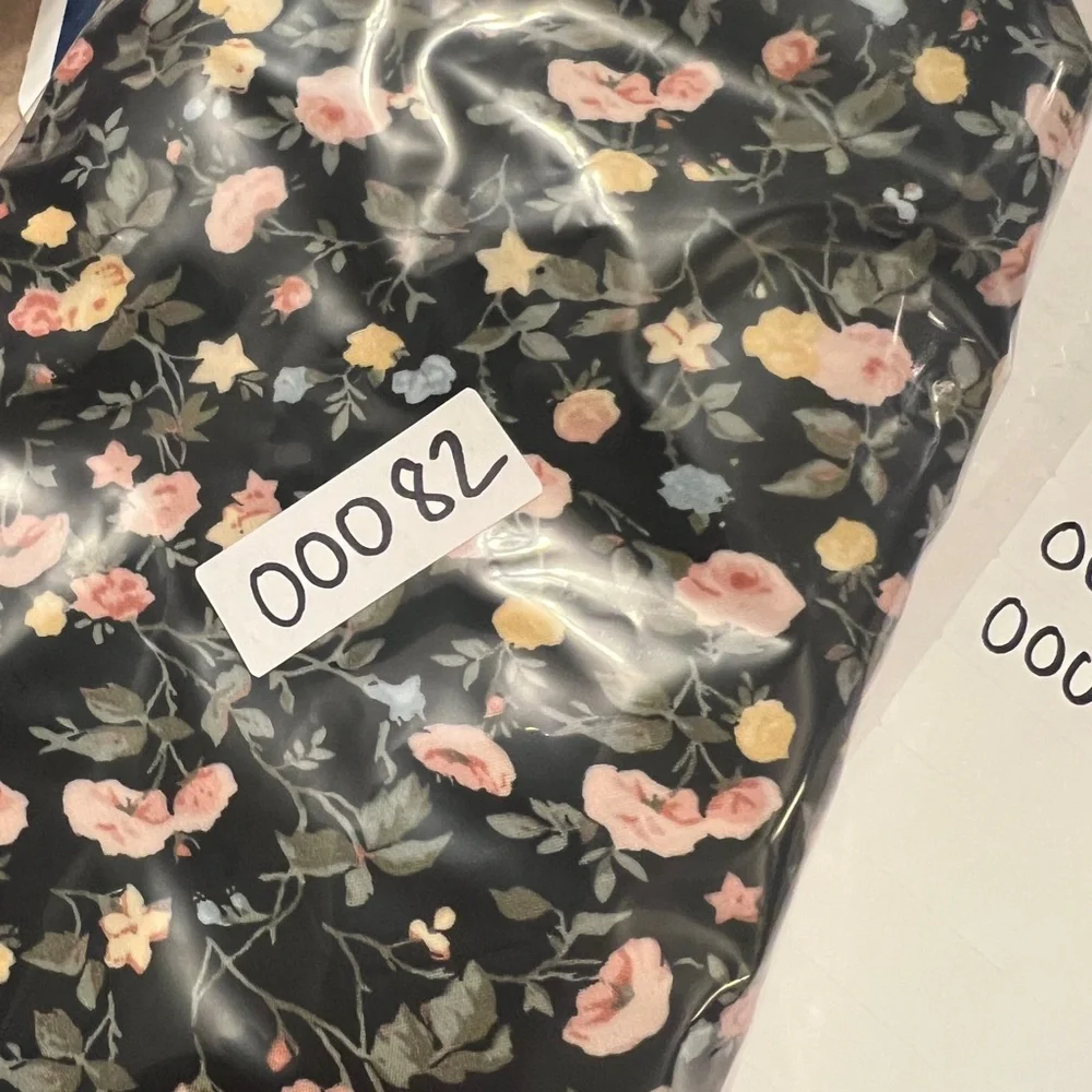 Abercrombie Fitch Black Floral Maxi Dress with Adjustable Tie Back Straps